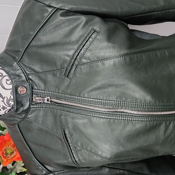 Guess Green Moto Jacket - Picture 5 of 13